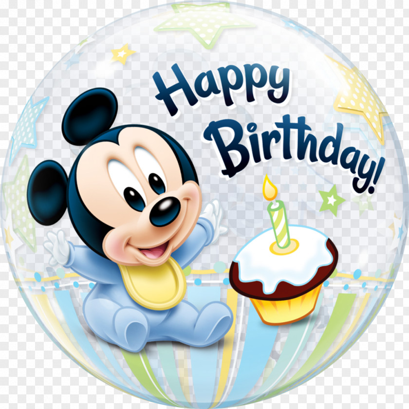 Einstein Baby Mickey Mouse Minnie Balloon Birthday Party PNG