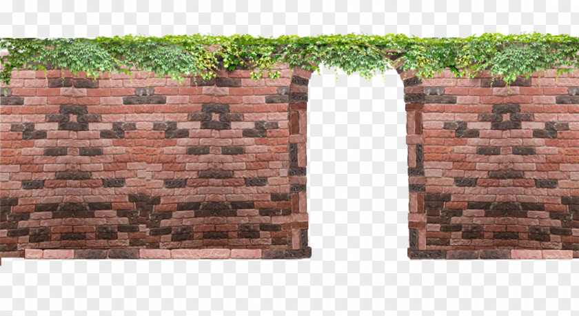 Free Red Brick Arches Pull Material Wall Icon PNG