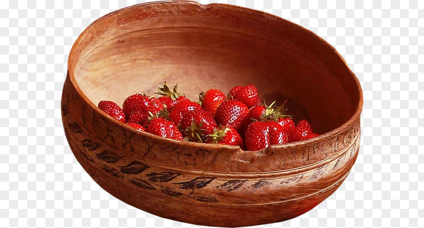 Strawberry In The Basin Fruitcake Bowl PNG