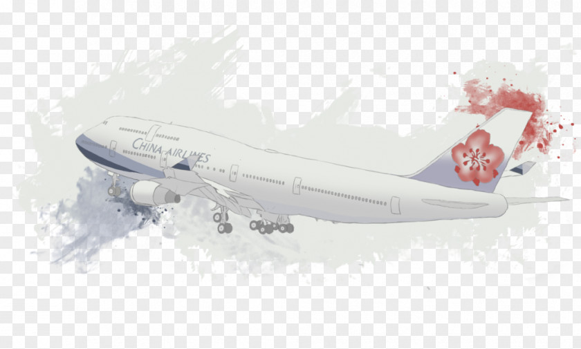 Airplane Boeing 747-400 China Airlines Flight 611 PNG