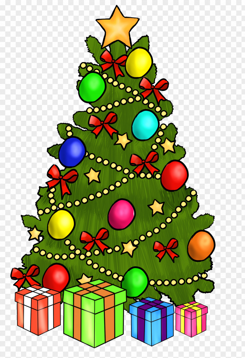 Christmas Clip Art Tree Gift PNG