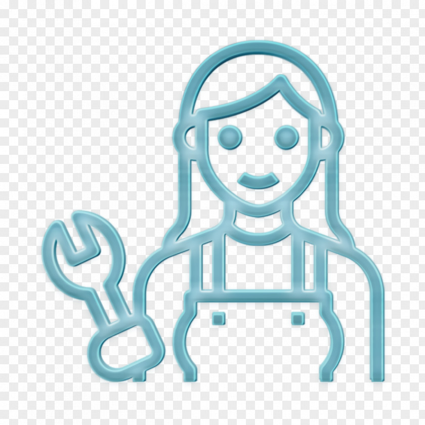 Mechanic Icon Professions And Jobs Occupation Woman PNG