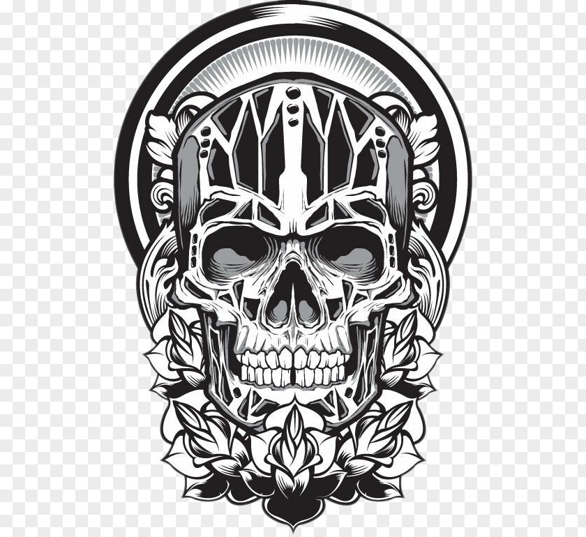 Black And White Skull Skulls Shit Human Symbolism Art Illustration PNG