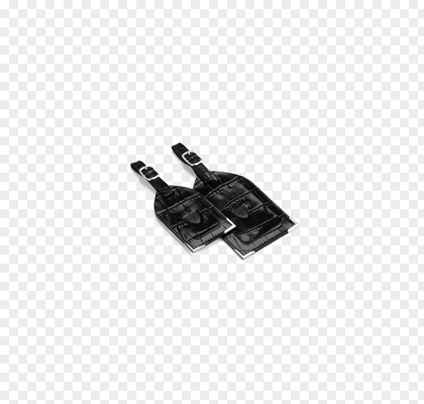 Black Croco Luggage Tag Set Bag Baggage Travel PNG