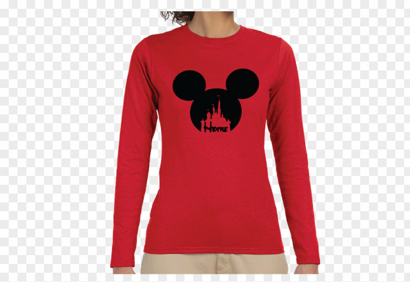 Blue And White Striped T-shirt Material Buckle Fre Long-sleeved Minnie Mouse Mickey PNG