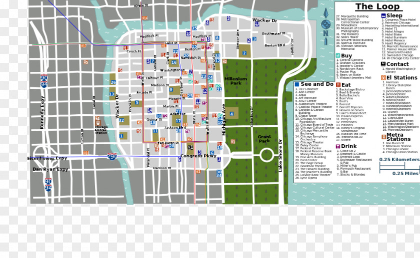 Map Wikitravel Chicago Loop Elevation Location PNG