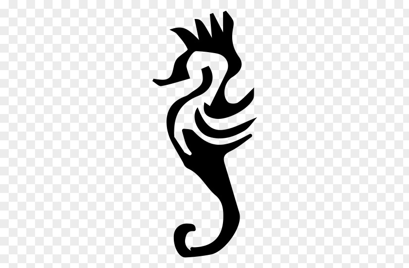 Seahorse Silhouette Character Line Clip Art PNG