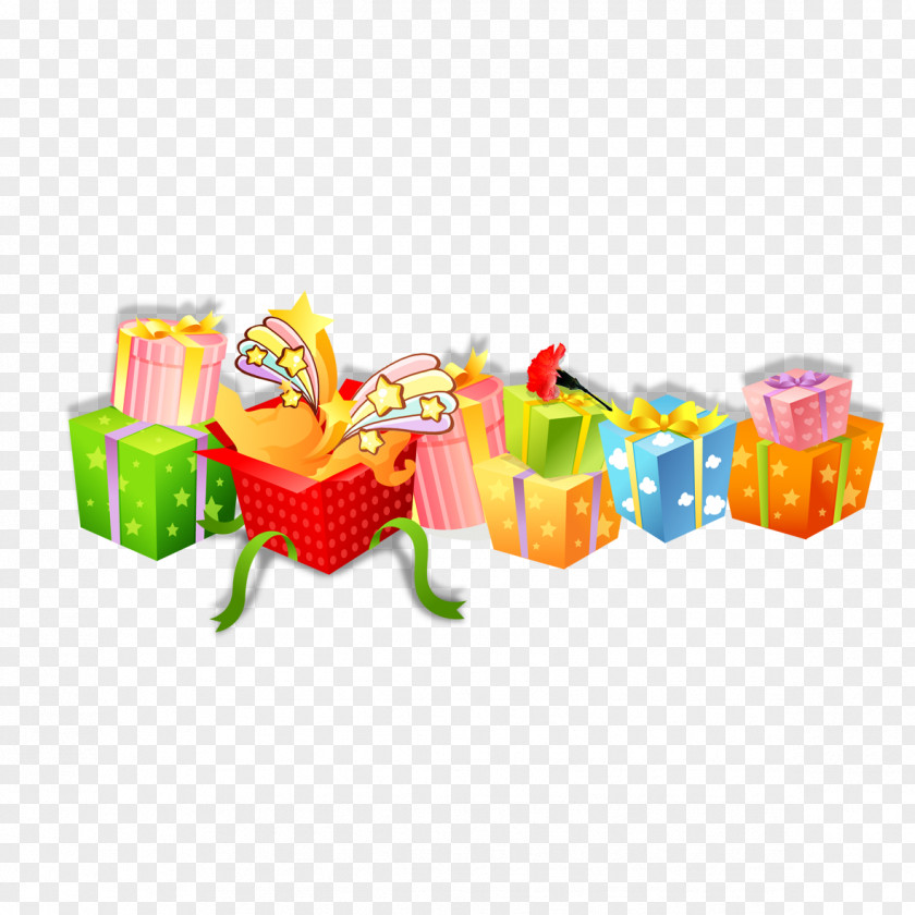 Creative Gift Box Paper PNG