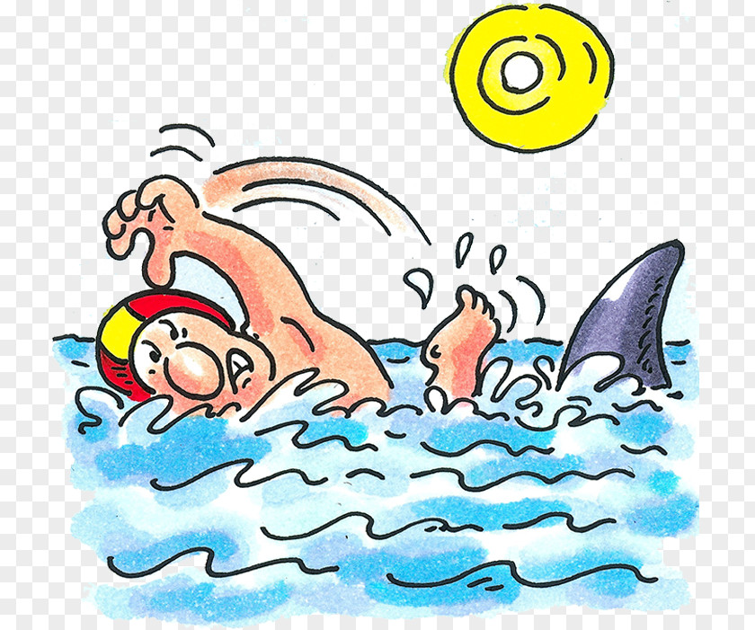 Great White Shark Haunt Area Cartoon Swimming Clip Art PNG
