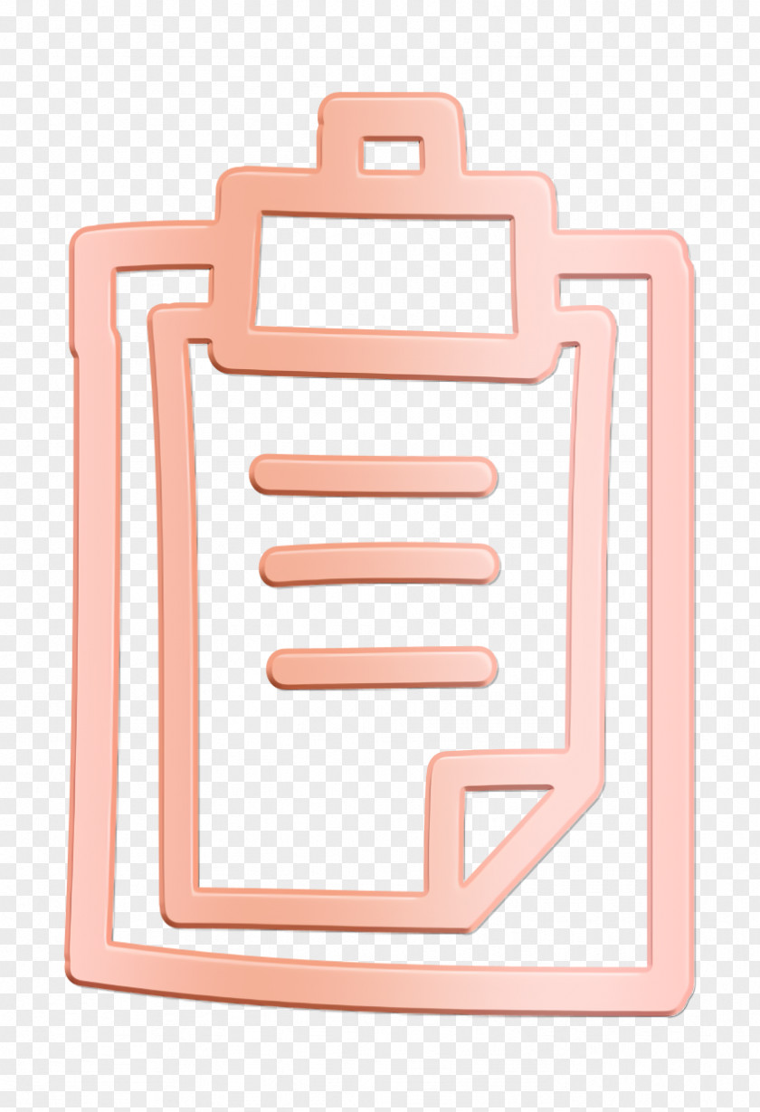 Interface Icon Clipboard Hand Drawn Symbol PNG