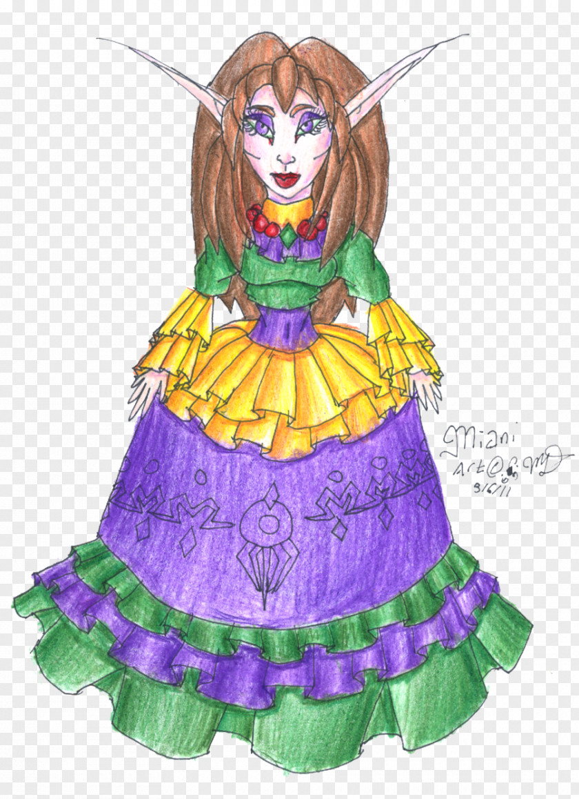 Fairy Costume Design Purple PNG