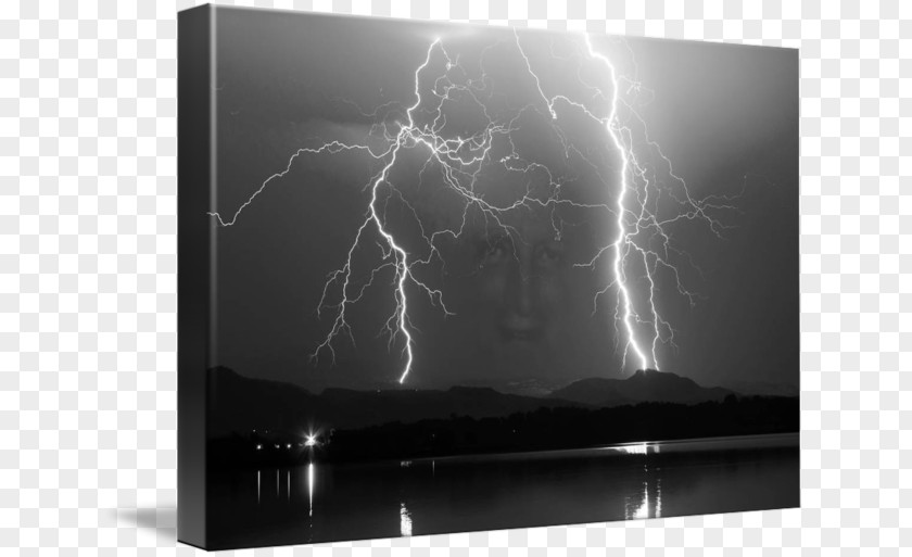 Lightning Gallery Wrap Canvas Desktop Wallpaper Art PNG