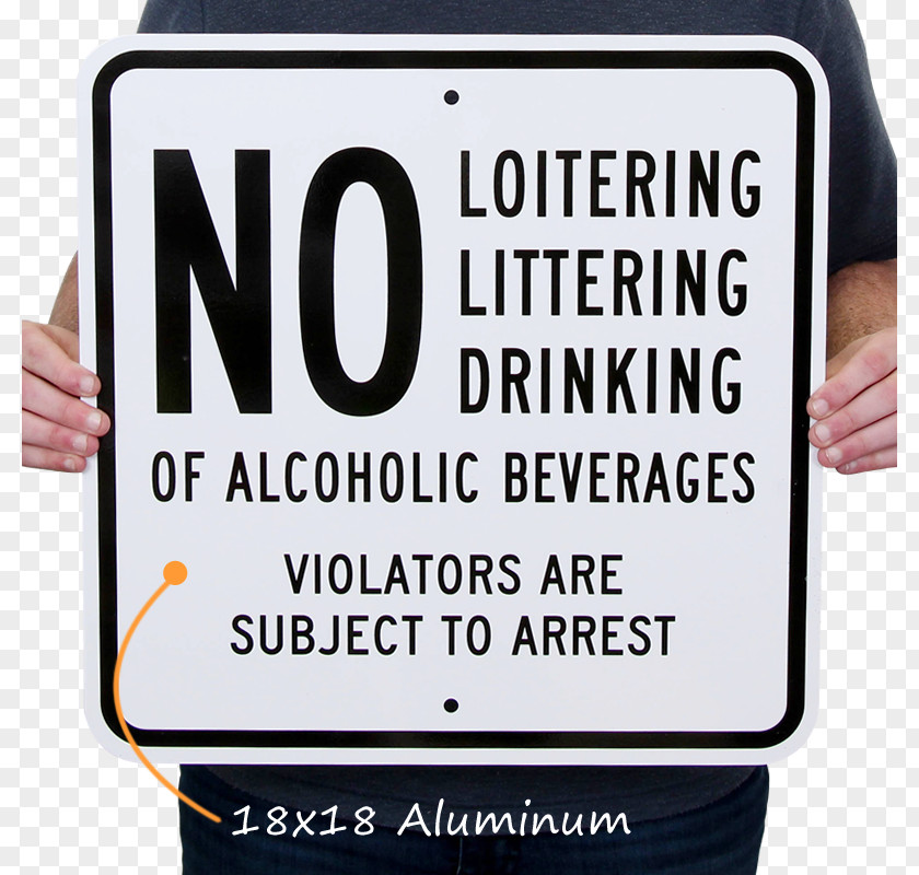 No Littering Sign Alcoholic Drink Loitering Drinking Beer PNG