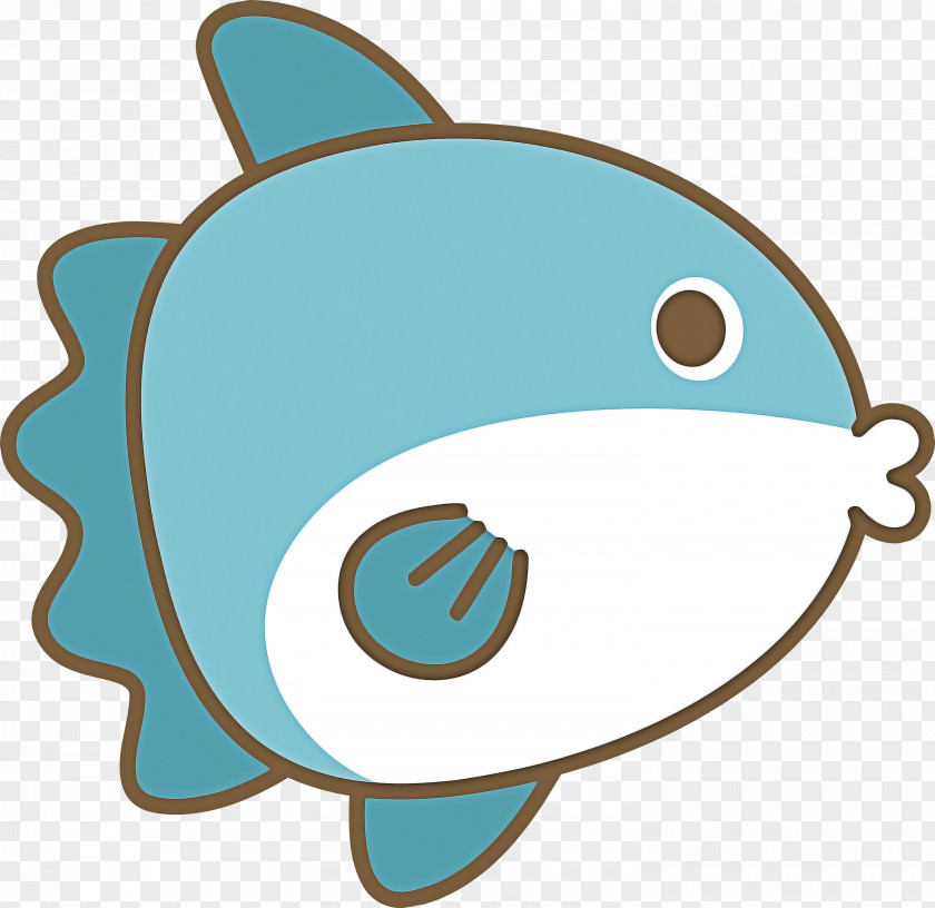 Turquoise Fish Cartoon PNG