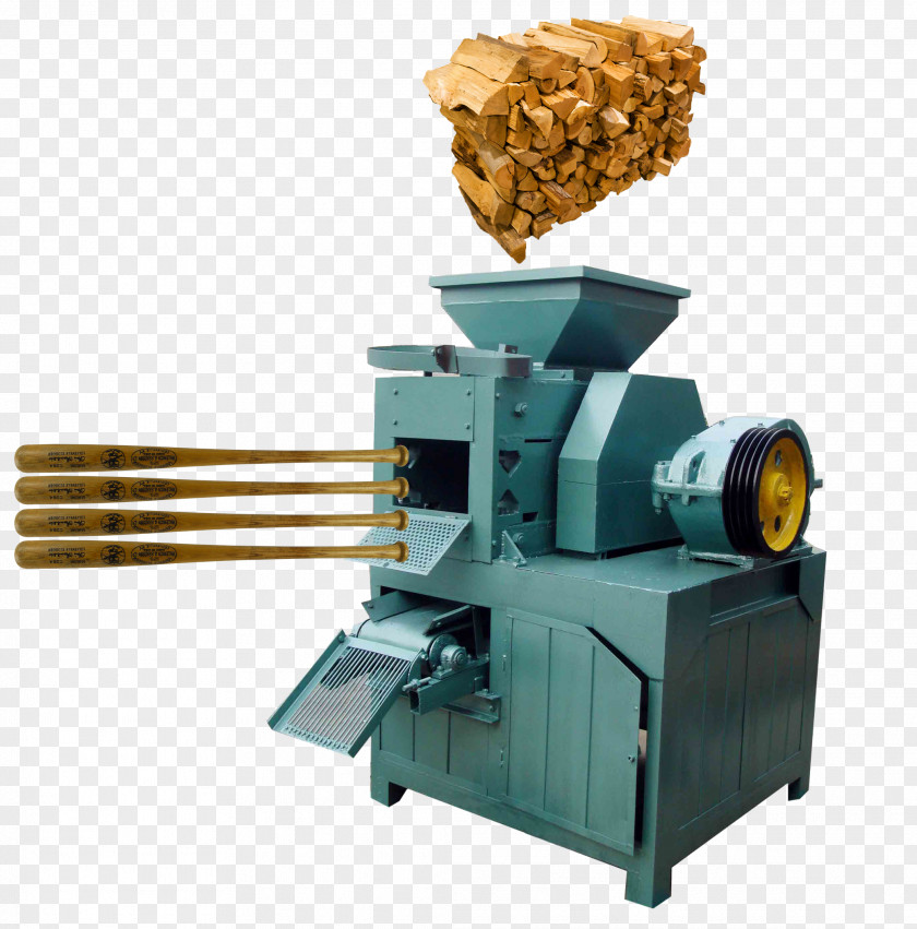 Two Baseball Bats Analogy Wood Briquette Machine Press Charcoal PNG