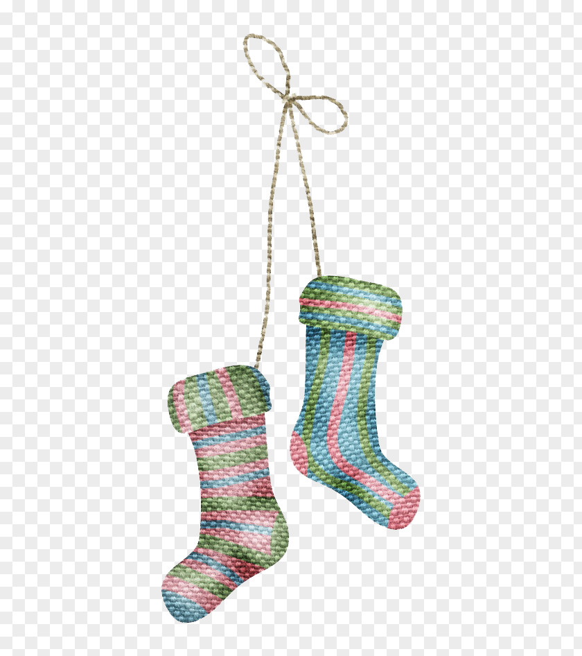 Color Wool Socks Christmas Ornament Stocking Hosiery PNG