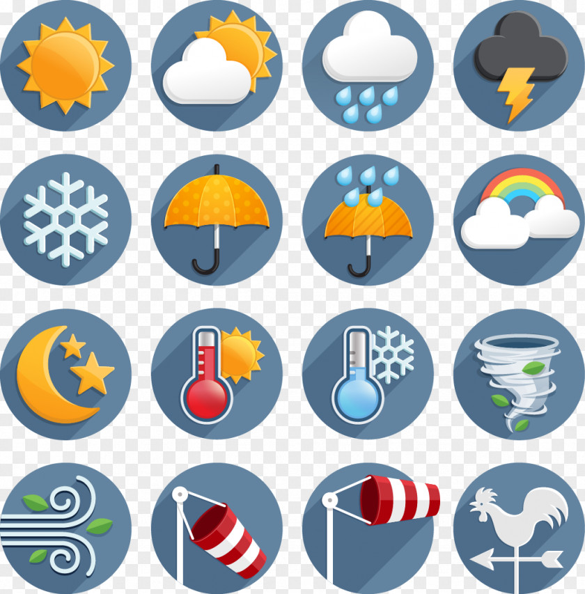 Flat Weather Icon Forecasting Wind PNG