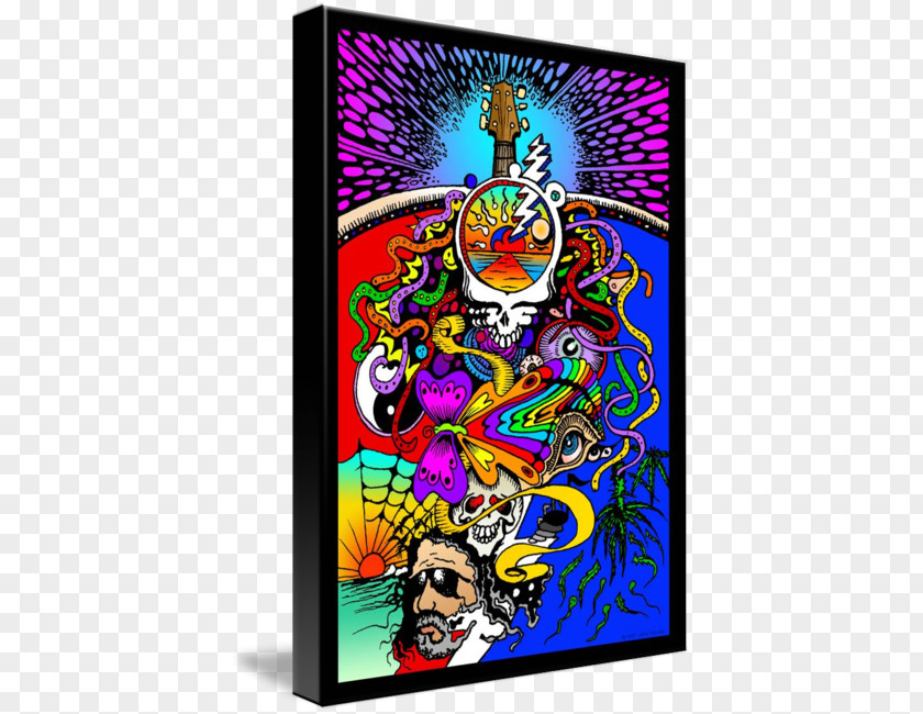 Grateful Dead Poster Psychedelia Psychedelic Art PNG