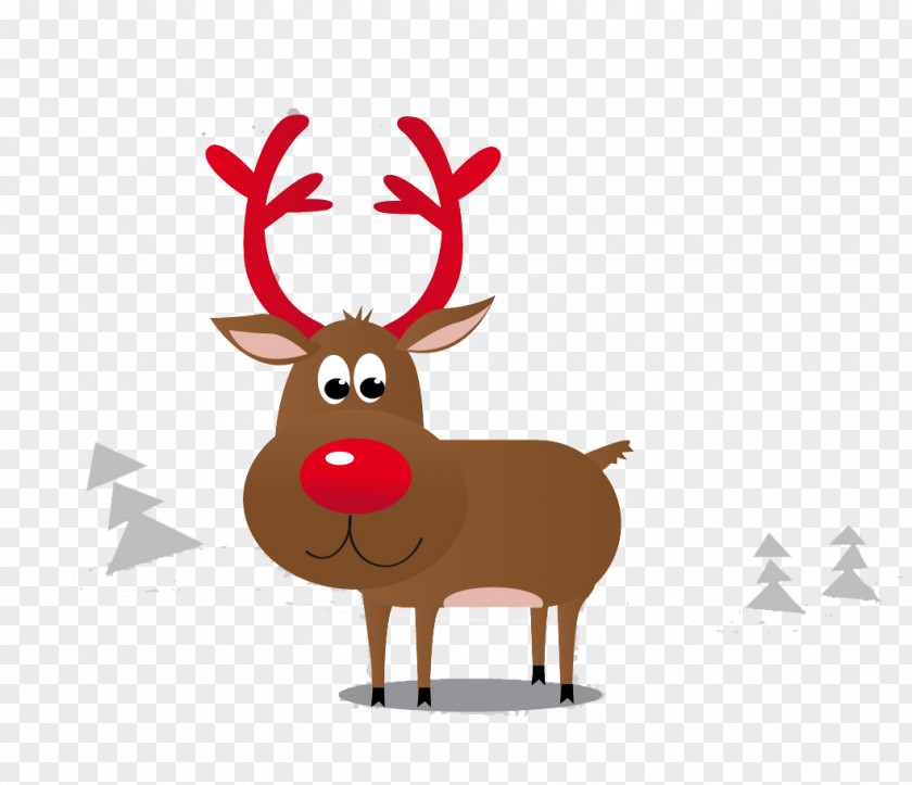 Lovely Reindeer Elk Christmas PNG