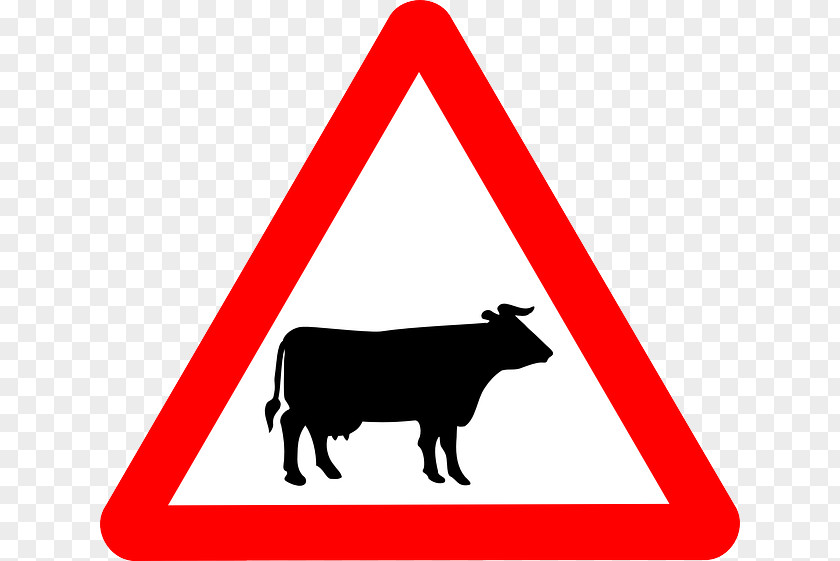 Road Banner Cattle Warning Sign Traffic The Highway Code PNG