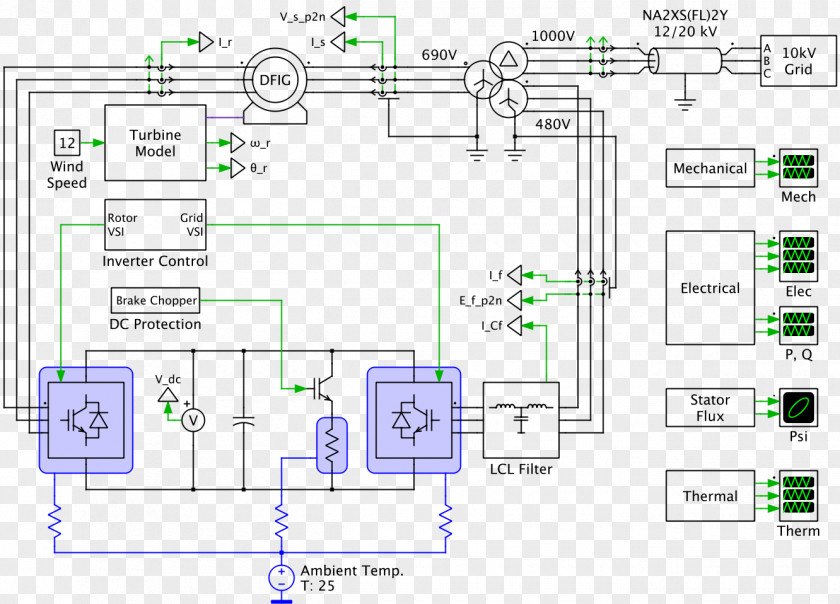 Winding PLECS Diagram Electricity Simulation MATLAB PNG