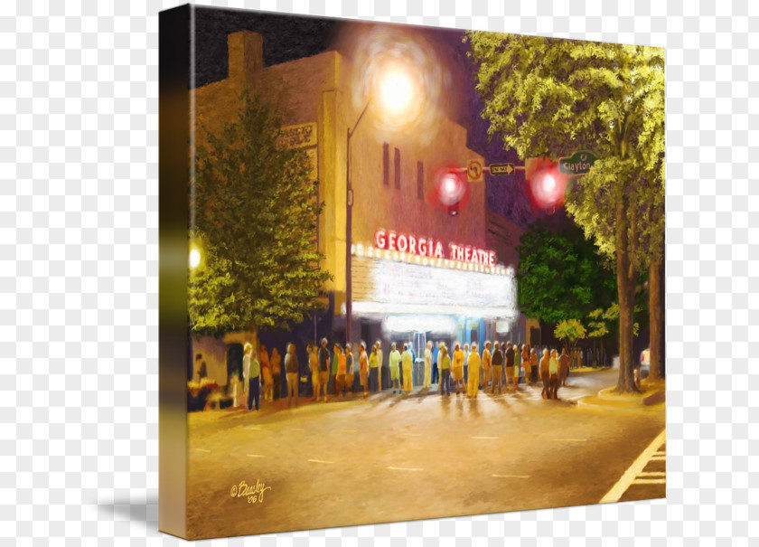 Athens Georgia Theatre Advertising Gallery Wrap Canvas Art PNG
