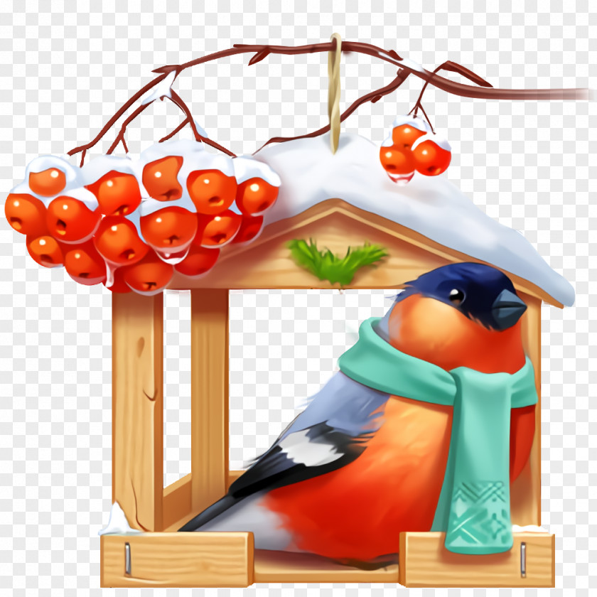 Bird Christmas Ornament Bullfinch PNG