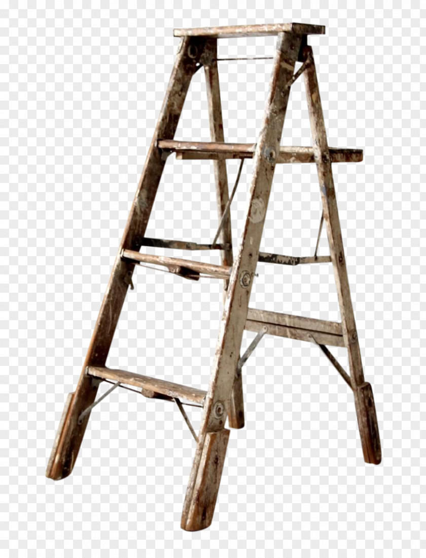 Ladder Wooden House Painter And Decorator Chairish PNG