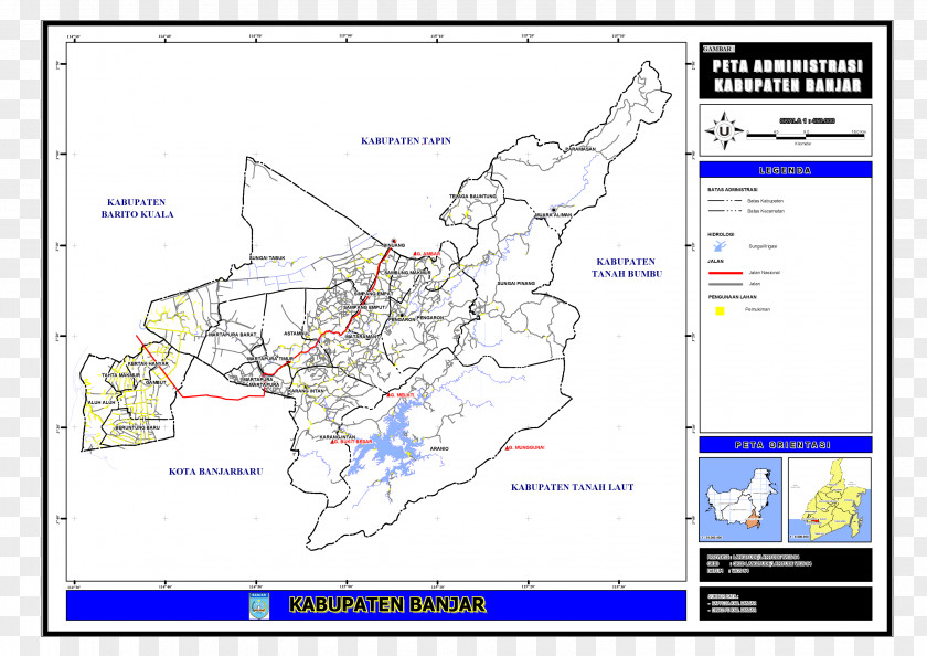 Map Karang Intan Aranio Aluh-Aluh Gambut PNG