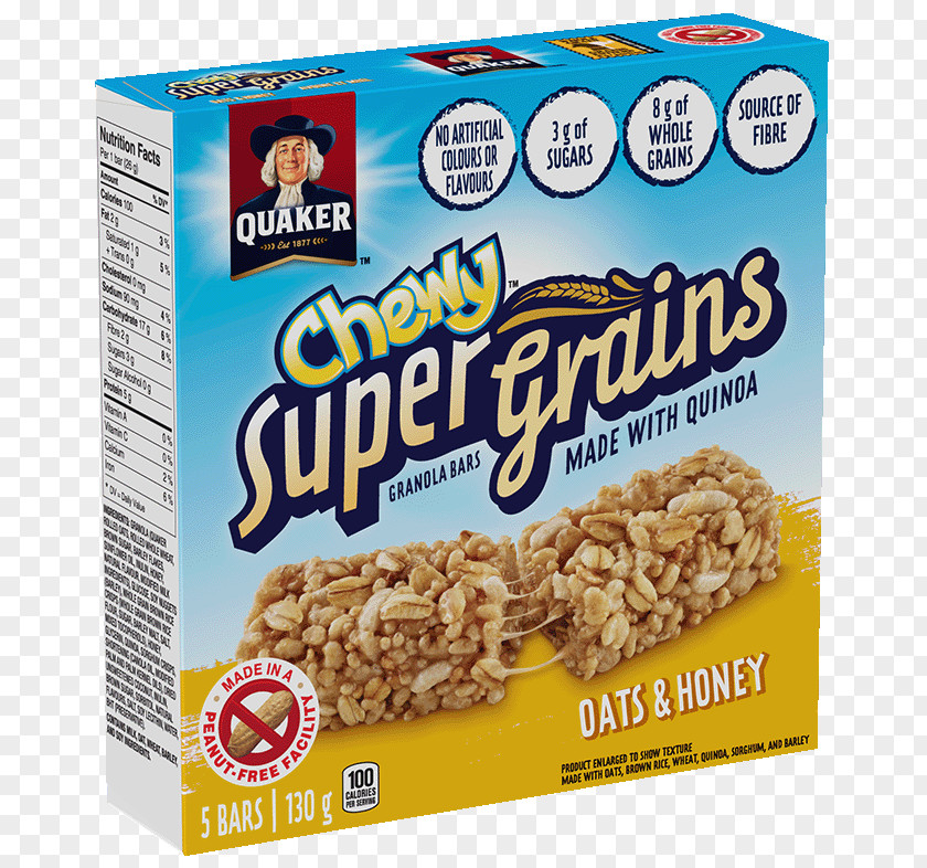 Breakfast Quaker Oats Company Chewy Dipps Granola Bars Whole Grain PNG