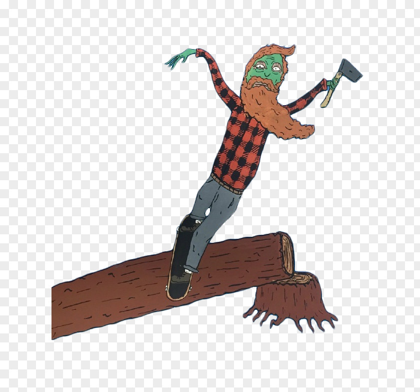 Cartoon Skateboard Man Illustration PNG