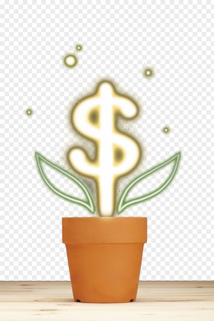Long Dollar Pot Delaware Flowerpot Yellow PNG