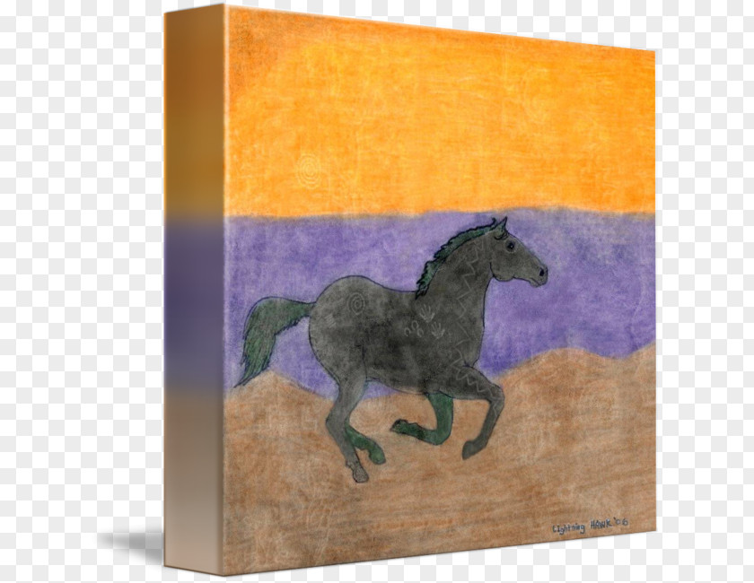 Mustang Stallion Painting Freikörperkultur Rectangle PNG