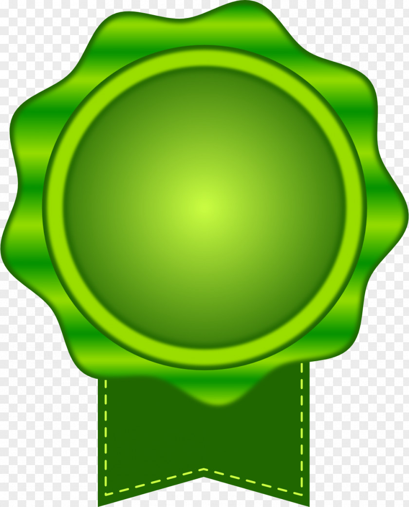 Ribbon Green Seal Clip Art PNG
