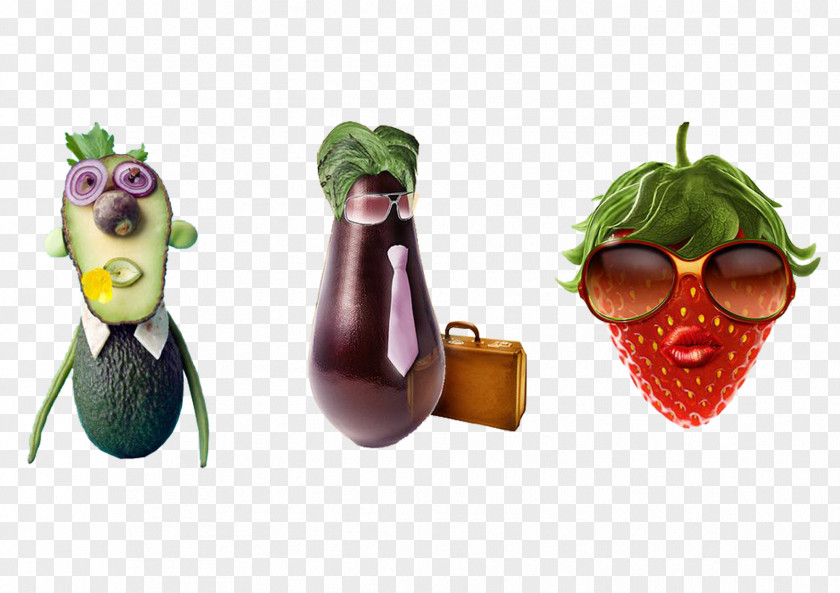 Eggplant Strawberry Green Fruit Vegetable Auglis PNG