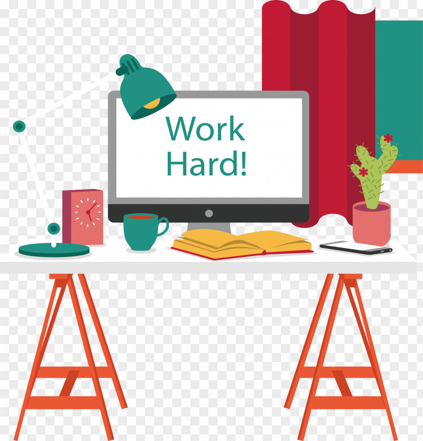 Hard Work Posters Table Computer Clip Art PNG