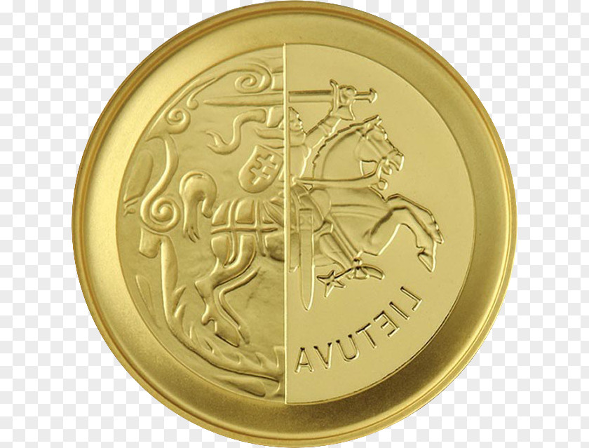 Coin Euro Coins Grand Duchy Of Lithuania Gold PNG