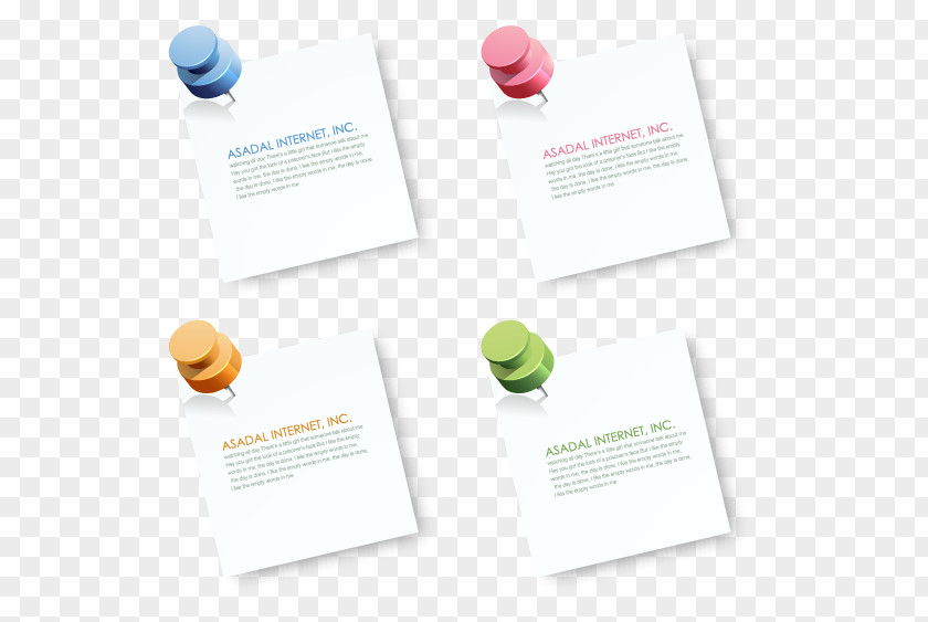 Four-color Stickers Will Pin Paper Menu Sticker PNG
