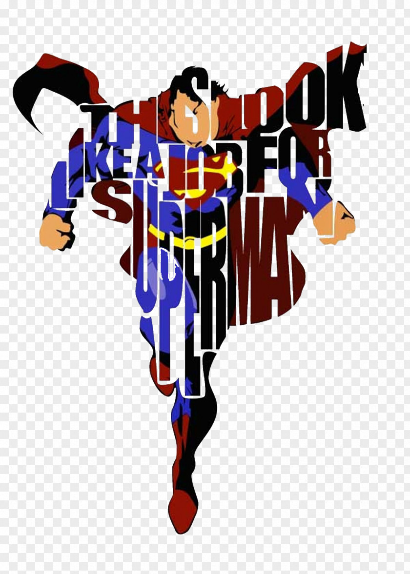 Letters Superman Clark Kent Spider-Man Batman Superhero Typography PNG