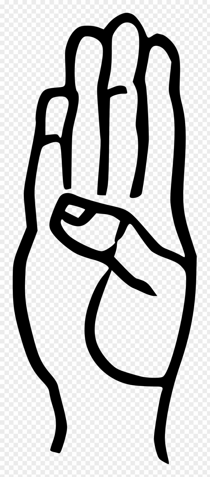 Share American Sign Language Letter B PNG