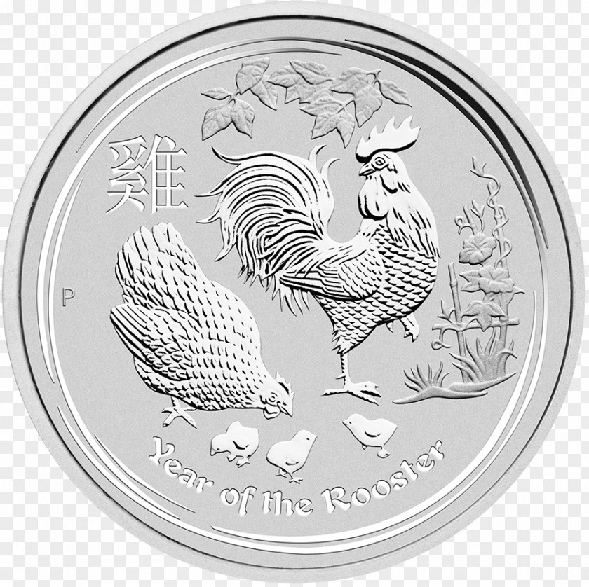 Silver Coins Perth Mint Rooster Coin Bullion PNG