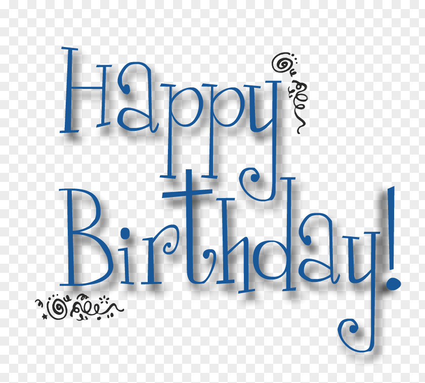 Blue Happy Birthday Cake Wish Greeting & Note Cards Clip Art PNG
