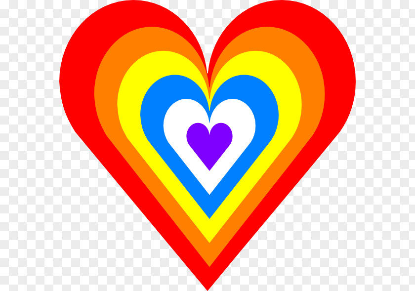 Pride Clipart Rainbow Heart Clip Art PNG