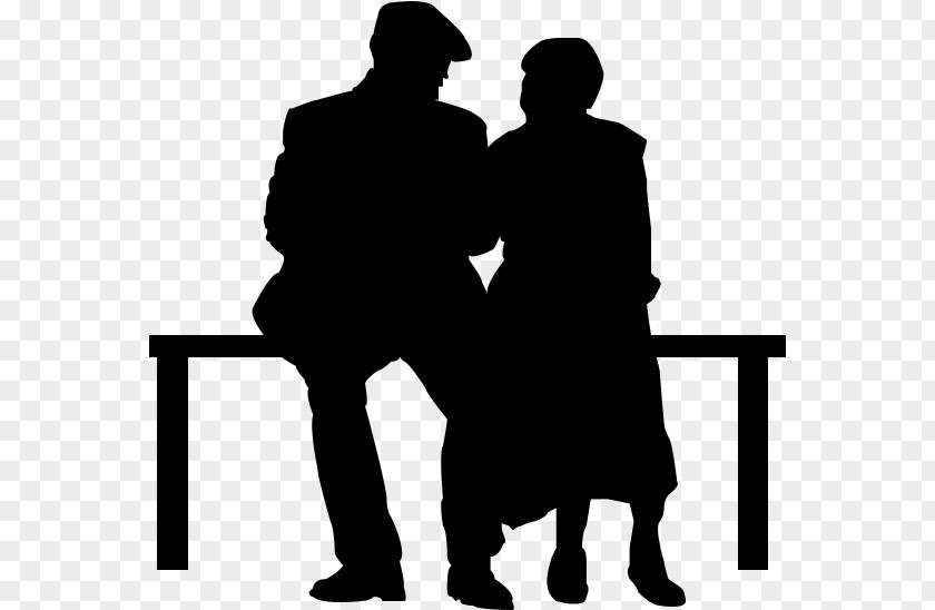Silhouette Old Age PNG
