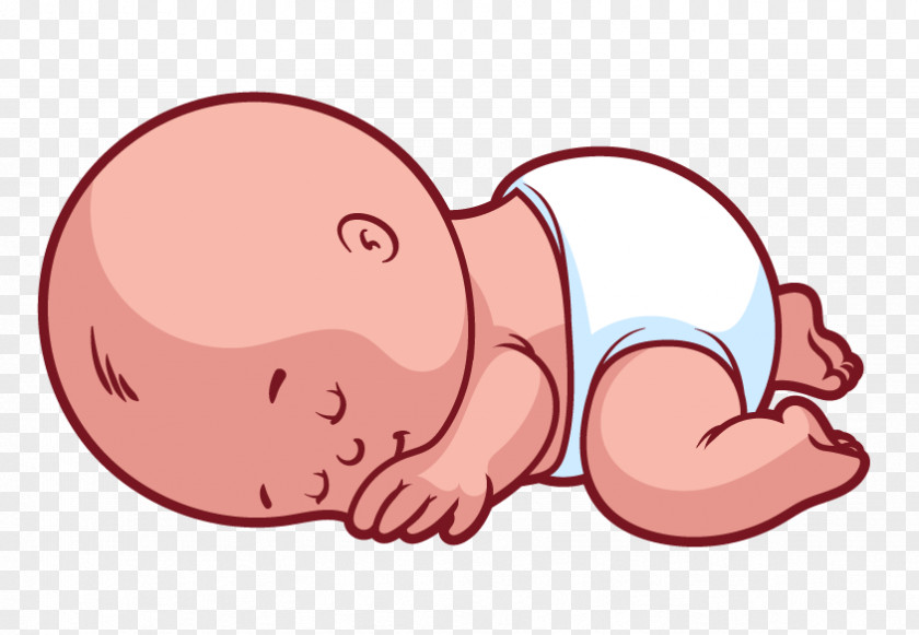 Sleeping Baby Diaper Cartoon Infant Sleep PNG