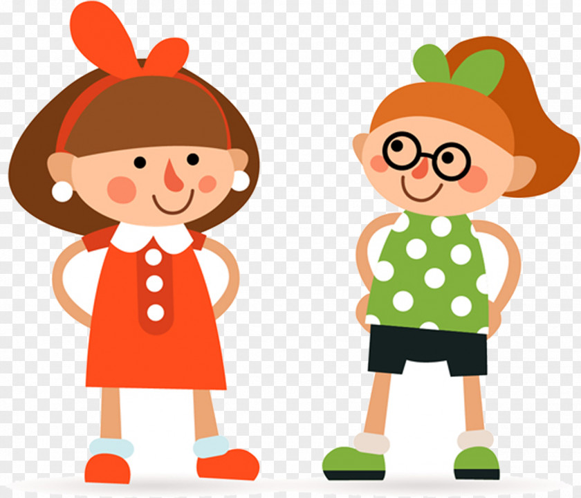 Two Little Girls Face Cartoon Images Euclidean Vector Toy Illustration PNG