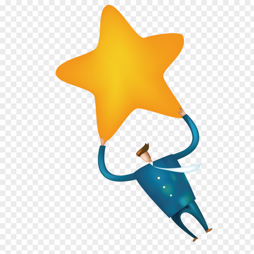 Business People Holding A Star Clip Art PNG