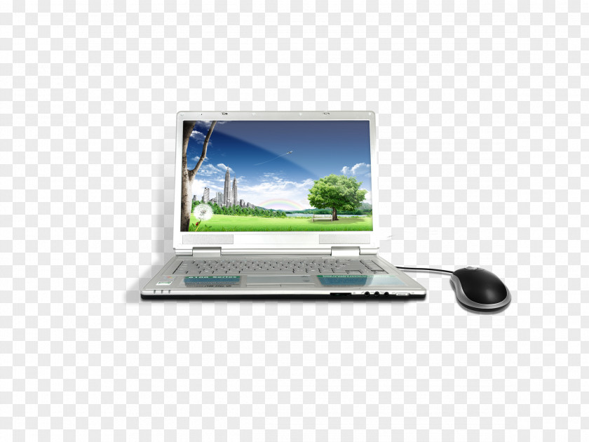 Laptop With Mouse Computer Keyboard PNG