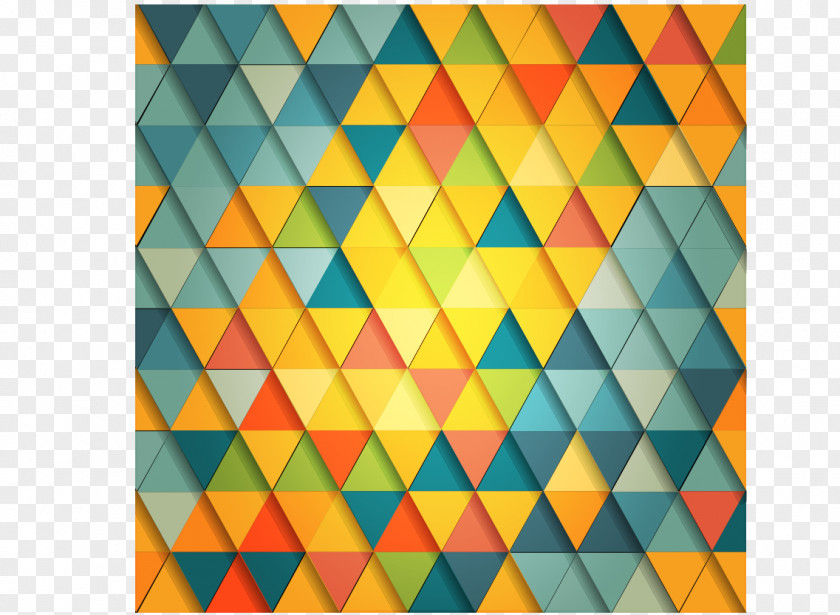 Vector Diamond Warm Grid Triangle Pattern PNG