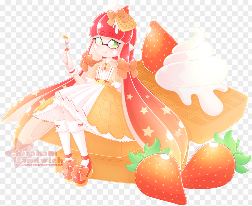 Waffle Sandwich Splatoon 2 Nintendo Switch Art Strawberry PNG